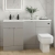 Hudson Reed Fusion LH Combination Unit with 600mm WC Unit - 1500mm Wide - Pebble Grey | Thumbnail Image
