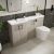 Hudson Reed Fusion LH Combination Unit with 500mm WC Unit - 1500mm Wide - Pebble Grey | Thumbnail Image