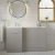 Hudson Reed Fusion LH Combination Unit with 300mm Base Unit x 3 - 1500mm Wide - Pebble Grey | Thumbnail Image