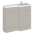 Hudson Reed Fusion RH Combination Unit with 500mm WC Unit - 1000mm Wide - Pebble Grey