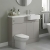 Hudson Reed Fusion RH Combination Unit with Round Semi Recessed Basin 1000mm Wide - Pebble Grey
