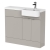 Hudson Reed Fusion RH Combination Unit with Round Semi Recessed Basin 1000mm Wide - Pebble Grey