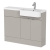 Hudson Reed Fusion RH Combination Unit with Round Semi Recessed Basin 1100mm Wide - Pebble Grey | Thumbnail Image