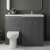Hudson Reed Fusion RH Combination Unit with L Shape Basin - 1100mm Wide - Anthracite Woodgrain