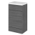 Hudson Reed Fusion WC Unit with Polymarble Worktop 500mm Wide - Anthracite Woodgrain