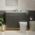 Hudson Reed Fusion Compact Combination Unit with 600mm WC Unit - 1200mm Wide - Anthracite Woodgrain