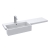 Hudson Reed Fusion LH Combination Unit with Square Semi Recessed Basin 1100mm Wide - Gloss White