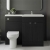 Hudson Reed Fusion RH Combination Unit with L Shape Basin - 1100mm Wide - Charcoal Black Woodgrain
