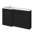 Hudson Reed Fusion LH Combination Unit with 600mm WC Unit - 1500mm Wide - Charcoal Black Woodgrain