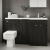 Hudson Reed Fusion RH Combination Unit with 500mm WC Unit - 1500mm Wide - Charcoal Black Woodgrain