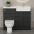 Hudson Reed Fusion RH Combination Unit with Round Semi Recessed Basin 1100mm Wide - Charcoal Black Woodgrain
