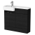 Hudson Reed Fusion LH Combination Unit with Square Semi Recessed Basin 1000mm Wide - Charcoal Black Woodgrain | Thumbnail Image