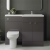 Hudson Reed Fusion RH Combination Unit with L Shape Basin - 1100mm Wide - Gloss Grey