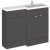 Hudson Reed Fusion RH Combination Unit with L Shape Basin - 1100mm Wide - Gloss Grey