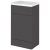 Hudson Reed Fusion WC Unit with Polymarble Worktop 500mm Wide - Gloss Grey