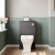 Hudson Reed Fusion WC Unit with Coloured Worktop 600mm Wide - Gloss Grey