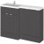 Hudson Reed Fusion LH Combination Unit with 300mm Base Unit - 1200mm Wide - Gloss Grey