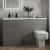 Hudson Reed Fusion LH Combination Unit with 600mm WC Unit - 1500mm Wide - Gloss Grey