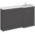 Hudson Reed Fusion RH Combination Unit with 600mm WC Unit - 1500mm Wide - Gloss Grey