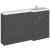Hudson Reed Fusion RH Combination Unit with 300mm Base Unit x 3 - 1500mm Wide - Gloss Grey