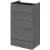Hudson Reed Fusion WC Unit 500mm Wide - Anthracite Woodgrain