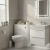 Hudson Reed Fusion Compact WC Unit with Coloured Worktop 600mm Wide - Gloss White