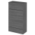 Hudson Reed Fusion Compact WC Unit with Coloured Worktop 500mm Wide - Anthracite Woodgrain