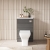 Hudson Reed Fusion Compact WC Unit with Polymarble Worktop 600mm Wide - Anthracite Woodgrain | Thumbnail Image