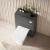 Hudson Reed Fusion Compact WC Unit with Coloured Worktop 600mm Wide - Anthracite Woodgrain