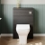 Hudson Reed Fusion Compact WC Unit with Coloured Worktop 600mm Wide - Charcoal Black Woodgrain | Thumbnail Image