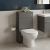 Hudson Reed Fusion Compact WC Unit with Coloured Worktop 500mm Wide - Gloss Grey