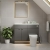 Hudson Reed Fusion Compact Combination Unit with Slimline Basin - 1000mm Wide - Gloss Grey