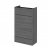Hudson Reed Fusion LH Combination Unit with 500mm WC Unit - 1000mm Wide - Anthracite Woodgrain