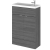 Hudson Reed Fusion Compact Vanity Unit with Basin 600mm Wide - Anthracite Woodgrain