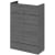 Hudson Reed Fusion Compact Combination Unit with 600mm WC Unit - 1200mm Wide - Anthracite Woodgrain