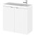 Hudson Reed Fusion Wall Hung 2-Door Vanity Unit with Compact Basin 600mm Wide - Gloss White