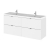 Hudson Reed Fusion Wall Hung 4-Drawer Vanity Unit with Double Ceramic Basin 1200mm Wide - Gloss White