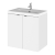 Hudson Reed Fusion Wall Hung 2-Door Vanity Unit with Ceramic Basin 500mm Wide - Gloss White