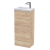Hudson Reed Fusion Floor Standing 1-Door Vanity Unit with Compact Basin 400mm Wide - Bleached Oak | Thumbnail Image