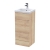Hudson Reed Fusion Floor Standing 1-Door Vanity Unit with Basin 400mm Wide - Bleached Oak | Thumbnail Image