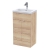 Hudson Reed Fusion Floor Standing 2-Door Vanity Unit with Ceramic Basin 500mm Wide - Bleached Oak | Thumbnail Image