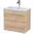 Hudson Reed Fusion Wall Hung 2-Drawer Vanity Unit with Ceramic Basin 600mm Wide - Bleached Oak | Thumbnail Image