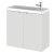 Hudson Reed Fusion Wall Hung 2-Door Vanity Unit with Compact Basin 600mm Wide - Gloss Grey Mist