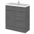 Hudson Reed Fusion Floor Standing Vanity Unit with Basin 800mm Wide - Anthracite Woodgrain