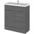 Hudson Reed Fusion Floor Standing Vanity Unit with Ceramic Basin 800mm Wide - Anthracite Woodgrain