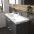 Hudson Reed Fusion Wall Hung 2-Drawer Vanity Unit with Basin 800mm Wide - Anthracite Woodgrain
