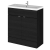 Hudson Reed Fusion Floor Standing Vanity Unit with Ceramic Basin 800mm Wide - Charcoal Black Woodgrain
