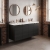 Hudson Reed Fusion Wall Hung 4-Door Vanity Unit with Double Ceramic Basin 1200mm Wide - Charcoal Black Woodgrain | Thumbnail Image