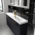 Hudson Reed Fusion Compact Wall Hung 4-Door Vanity Unit with Polymarble Basin 1000mm Wide - Charcoal Black Woodgrain