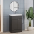 Hudson Reed Fusion Floor Standing Vanity Unit with Ceramic Basin 600mm Wide - Gloss Grey